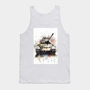 Watercolor Panzer Tank Tank Top